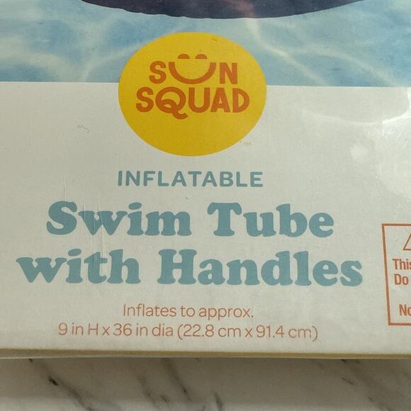 Sun Squad Inflatable Swim Tube with Handles 36” Diameter New Summer Pool Relax - Picture 4 of 4